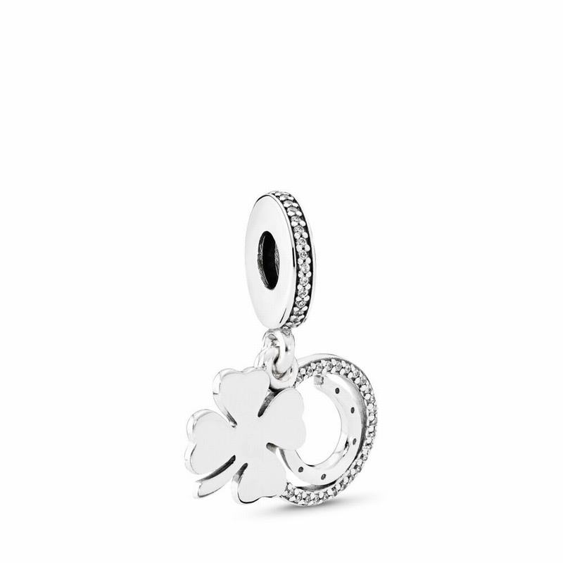 Pandora Lucky Day Dangle Charm - Sterling Silver/Cubic Zirconia - Canada | HK4228TU